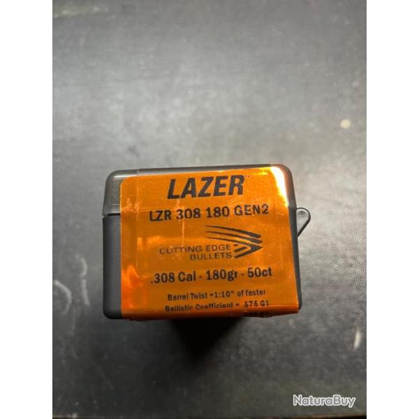 Vends ogives CUTTING EDGE LAZER GEN2 308w en 180gr boite de 50 pi�ces