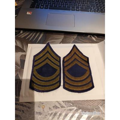 Lot de grades armée us MASTER SERGEANT ORIGINAL - Epaulettes - Grades ...
