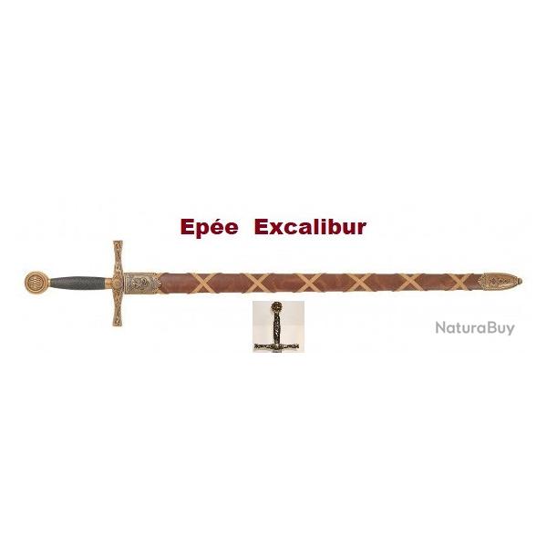 Epe Excalibure avec fourreau brun tress de 110 cm