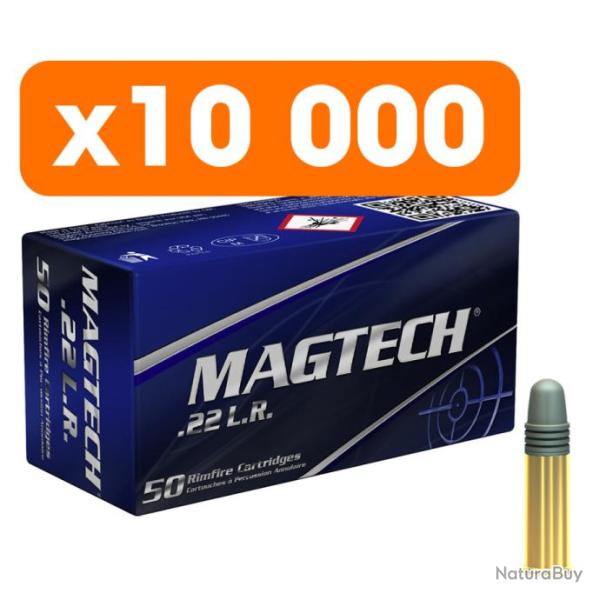 VENTE EXPRESS - Pack 10 000 cartouches Magtech.22 lr. Standard Velocity - Frais de port inclus