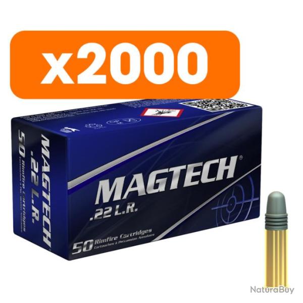 Pack saison - 2000 cartouches Magtech.22 lr. Standard Velocity - Frais de port inclus