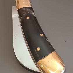 ANCIEN COUTEAU DE MÉTIER, PRADEL, THIERS, manche CORNE.