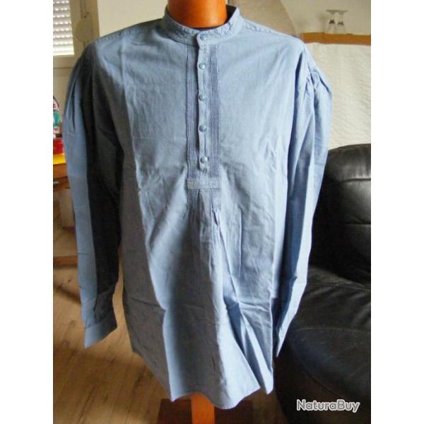 Chemise Cowboy western  American Trading  Old West  T XL Couleur Bleu Gris - Old Time