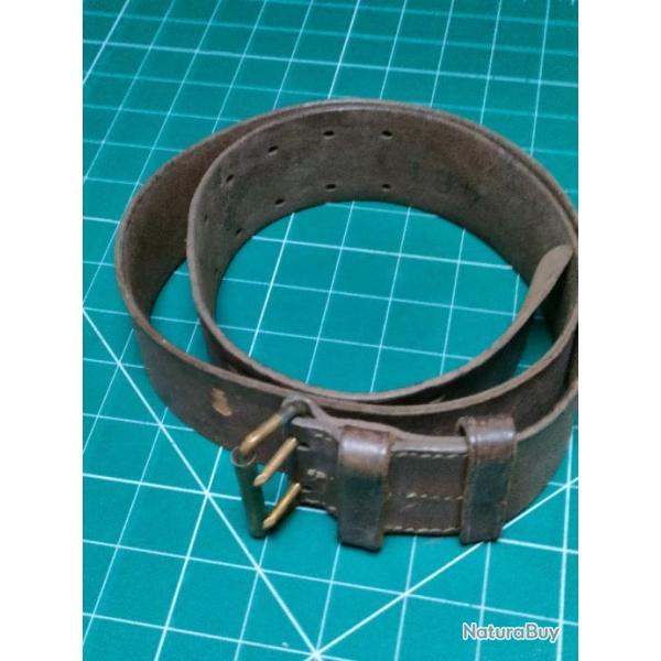 14/18 CEINTURON MODELE 1903 CUIR TROUPE WW1, 103CM/ 110cm