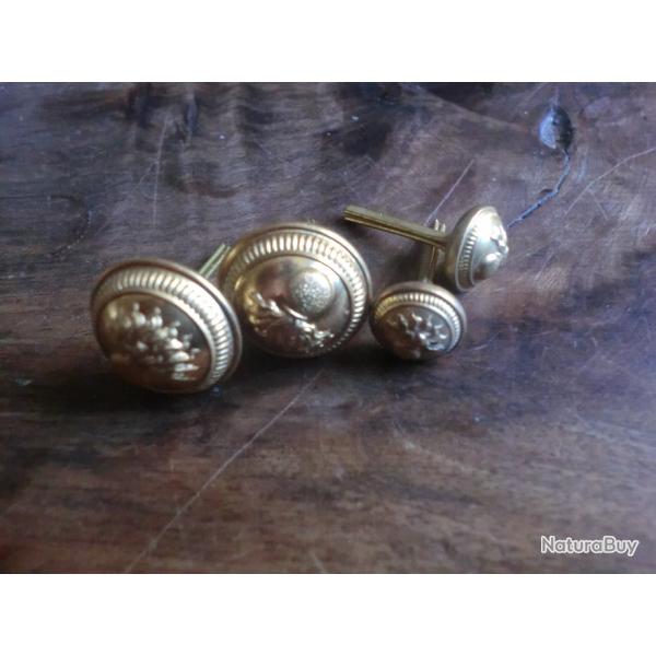 lots x 4 boutons vareuse grenadier infanterie