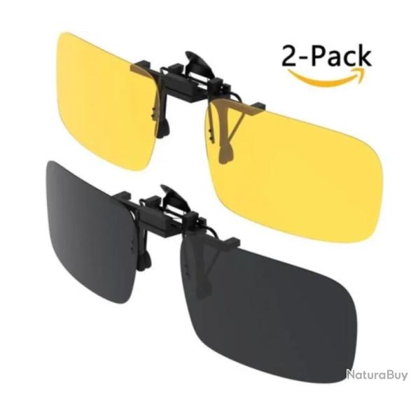 Lunettes de Soleil Polaris�es Gritin - Clip Solaire Jour et Nuit