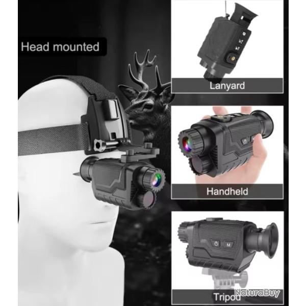 Monoculaire de vision nocturne 4K mont�e sur t�te quantit� limit�e + sd 32 Go