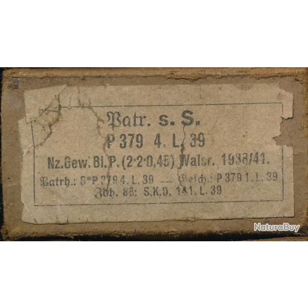 BOITE VIDE 7,92x57 MAUSER  P379 39 SS