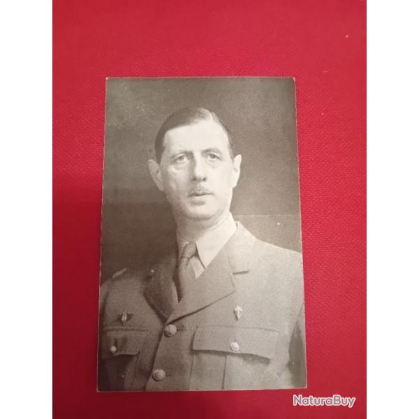 FRANCE LIBRE FFL Carte Postale Originale de Gaulle