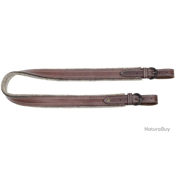 Bretelle pour armes longues AKAH en cuir et rembourrage en laine