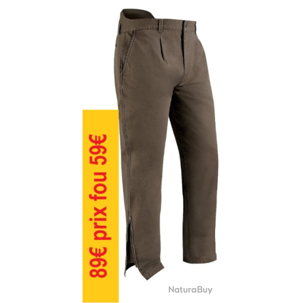 Pantalon de chasse "CLUB INTERCHASSE"  LARNAY   marron t 40           CIPN076-40