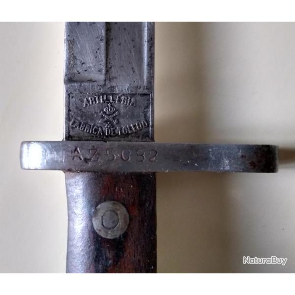Ba�onnette Espagnole Mle 1893 artillerie Toledo Mauser