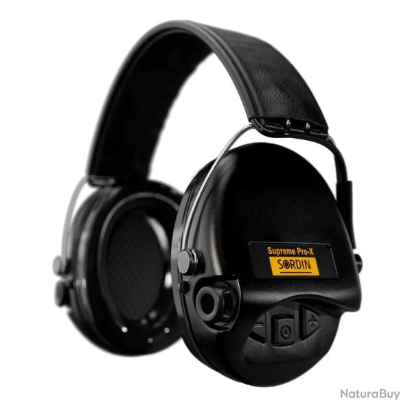Casque Anti-Bruit �lectronique Sordin Supreme Pro X Cuir - noir