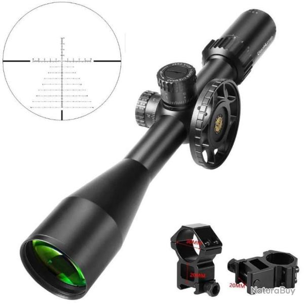 Lunette HD Gen2 6-24x50 FFP Zero Stop R�ticule Grav� Collier 20mm Haut Tactique Chasse WestHunter