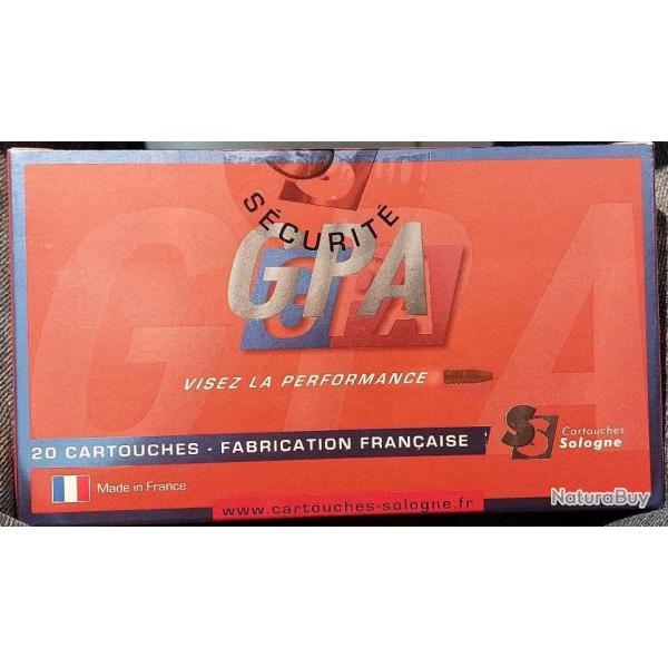 CARTOUCHES SOLOGNE GPA Cal: 30-06 SPR - 180grs - Boite de 20 Cartouches