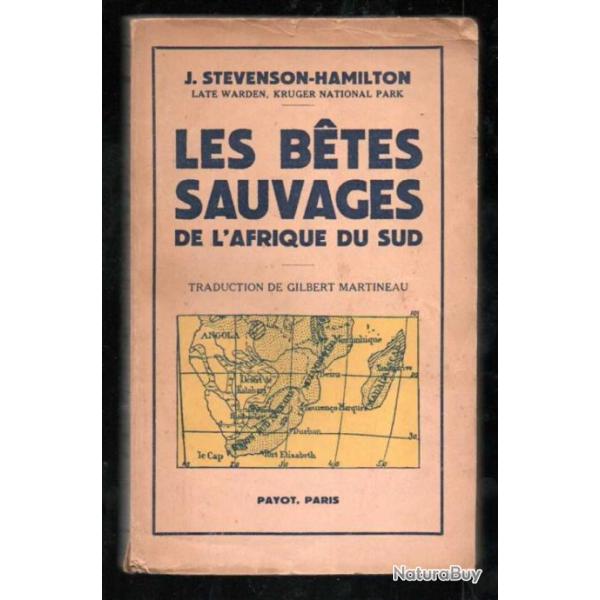les b�tes sauvages de l'afrique du sud de j.stevenson-hamilton  payot
