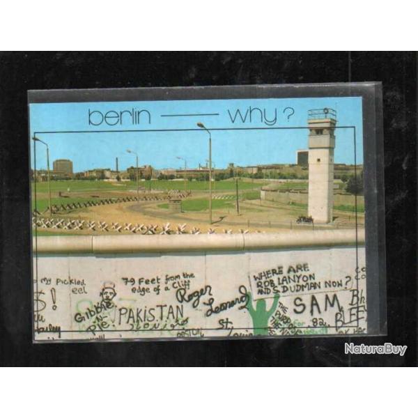 mur de berlin why ?tags , mirador b�ton berlin ouest et est , cpm