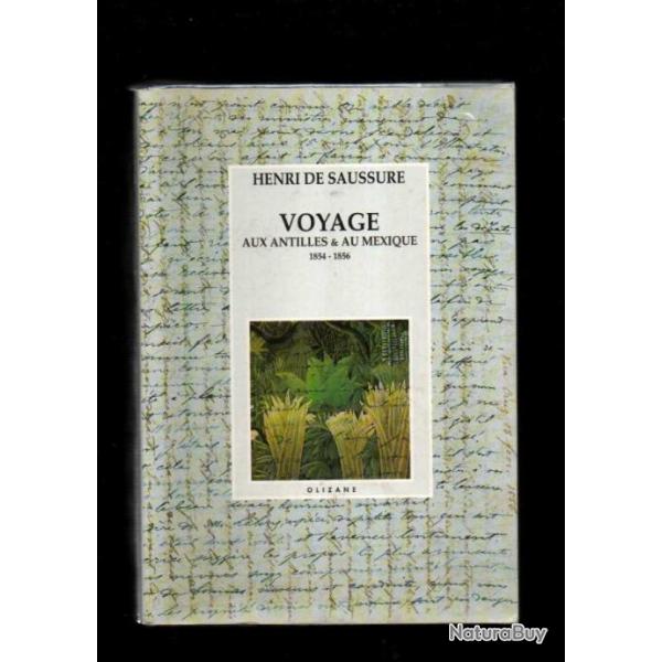 voyage aux antilles et au mexique 1854-1856 d'henri de saussure