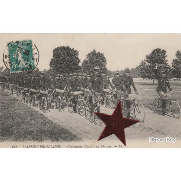CPA  -Arm�e Fran�aise Compagnie Cycliste en marche N�122
