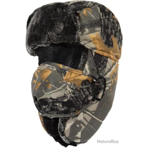 Chapka camouflage en polyester - Chapeau de Trappeur d'Hiver pour Hommes - Le Ski, la Randonn�e