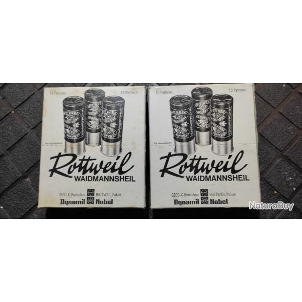 2 BOITES SUPER   ROTTWEILL CAL 12