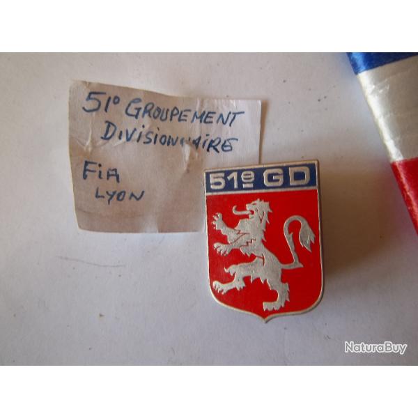 Insigne 51�groupement divisionnaire ( fab.Fia Lyon )