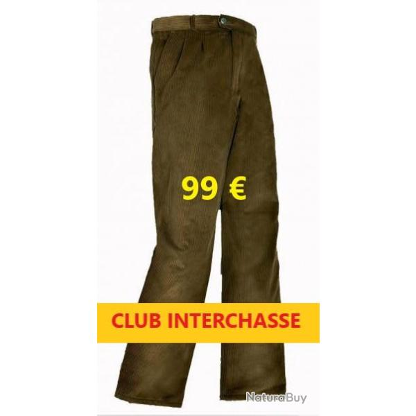 Pantalon velours Lupin Club Interchasse 36/38     CIPN048-40