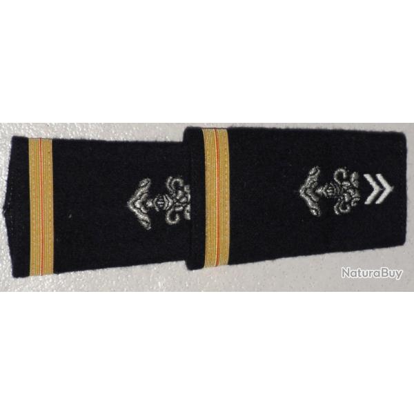 Paire de Pattes dpaules galons d'adjudant cavalerie