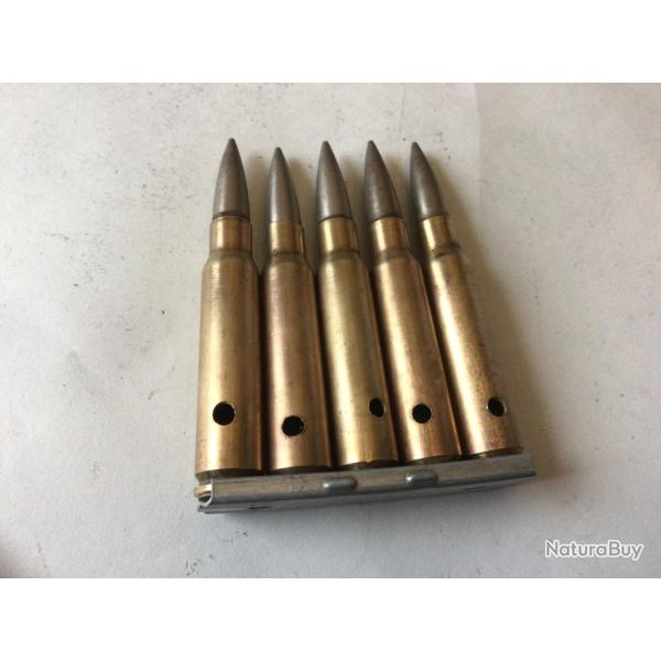 VENDU PAR LE-CUIRASSIER LOT N 30 CLIP DE 5 BALLES DE CALIBRE 7,5 MAS