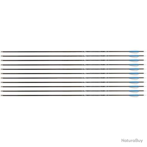 Fl�che Avalon Tyro 4.2 en carbone (nouvelles) 1300 28" 1 plume bleue 2 plumes blanches