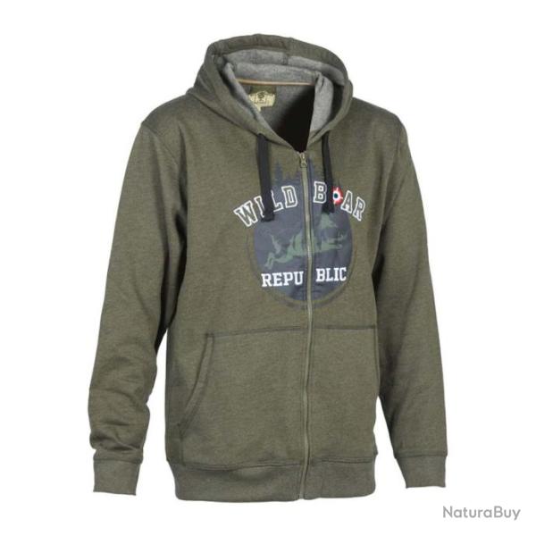 Sweat shirt � capuche Wild Boar Republic KAKI