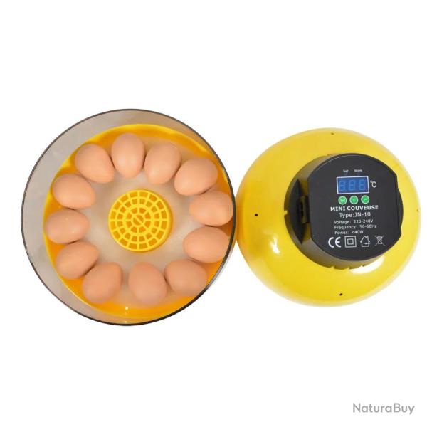 Kit Couveuse � retournerment manuel 12 oeufs + mire oeuf