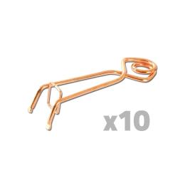 Lot de 10 pi&egrave;ges &agrave; taupe Putange traditionnel acier cuivr&eacute;
