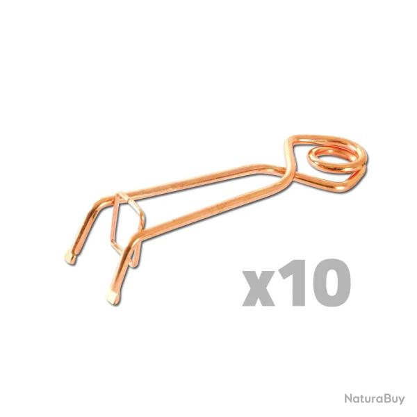 Lot de 10 pi�ges � taupe Putange traditionnel acier cuivr�