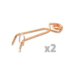 Lot de 2 pi&egrave;ges &agrave; taupe Putange traditionnel acier cuivr&eacute;