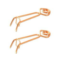 Lot de 2 pi&egrave;ges &agrave; taupe Putange traditionnel acier cuivr&eacute;