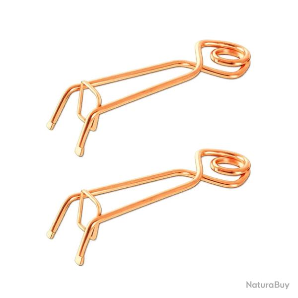 Lot de 2 pi�ges � taupe Putange traditionnel acier cuivr�