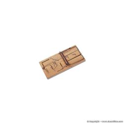 Lot de 10 Tapettes &agrave; souris en bois 4,8 X 9,7 cm