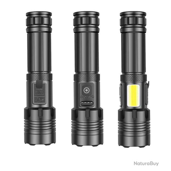 Torche Bright 2000 lumens 3 niveaux d'intensit�, en alliage d'alu