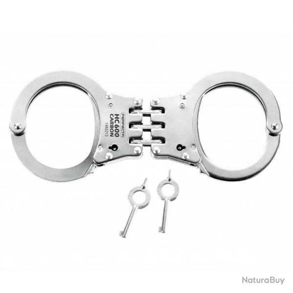 Menottes acier haute qualit charnire intgre pro + 2 cls