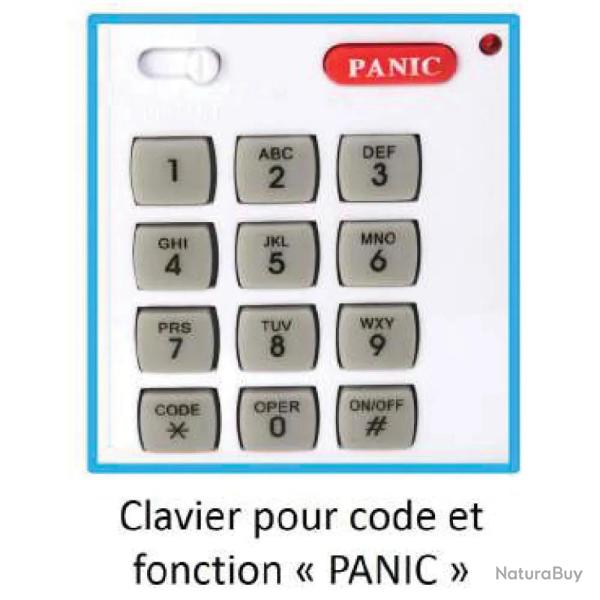 Alarme clavier No panic sir�ne 90dB 4 modes 13.5x10.5x3.7 cm