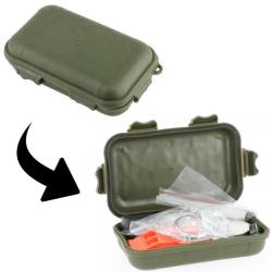Kit de survie Fosco Combat Survival Kit Waterproof vert arm&eacute;e