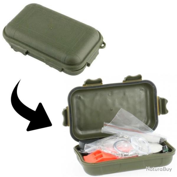 Kit de survie Fosco Combat Survival Kit Waterproof vert arm�e