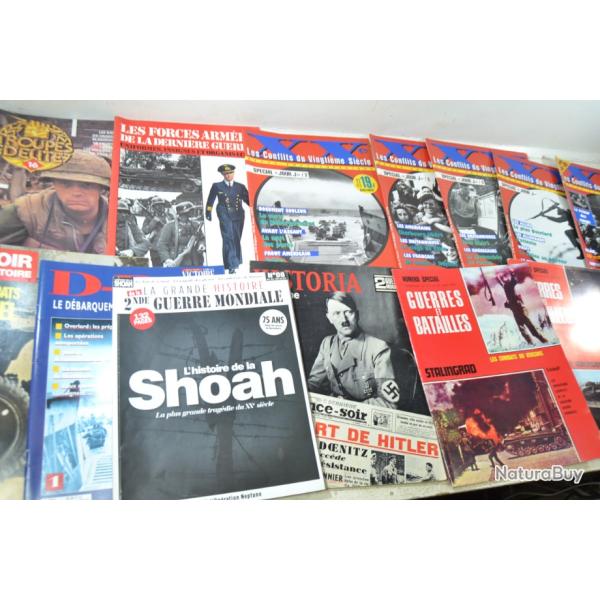 Lot revues magazines 1939-1935 Axe & Alli�s, Stalingrad, Vercors, la Shoah, D�barquement, Israel...
