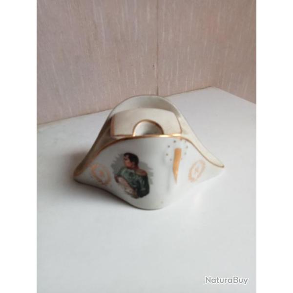 moutardier ancien en porcelaine de luxe, napoleon  hauteur 7 cm x 14 cm