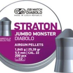 Bo&icirc;te de 200 plombs JSB Diabolo Jumbo Straton Monster - Cal. 5.51
