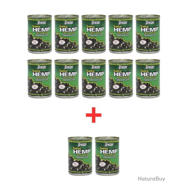 SENSAS CHENEVIS CUIT SUPER HEMP 350GR 10+2 GRATUIT SENSAS