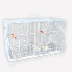 Lot de 3 cages d'&eacute;levage oiseaux &eacute;quip&eacute;es et superposables avec clips