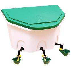 Abreuvoir poule fixation murale Aviaqua 8L &agrave; coupelles Olba