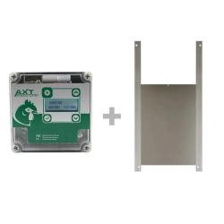 Portier &agrave; horloge + trappe canard 30x40cm